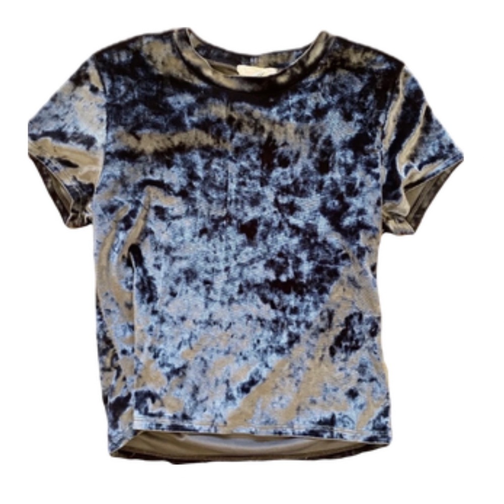 ✨Velvet Texture T-shirt Cropped Stretch